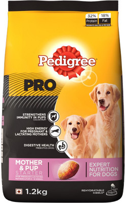 PEDIGREE PRO Expert Nutrition for Lactating/Pregnant Mother & Pup (3-12 weeks) 1.2 kg Dry New Born Dog Food PEDIGREE PRO Expert Nutrition for Lactating/Pregnant Mother & Pup (3-12 weeks) 1.2 kg Dry New Born Dog Food