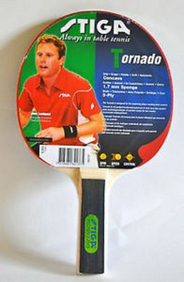 

Stiga TORNADO Black, Red Table Tennis Racquet(70 g)