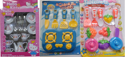 

Aparnas Beautiful Kids Multi Coloured Kitchen set for Girls - Good Gift for Kids - with cupset birthdaygift love girl