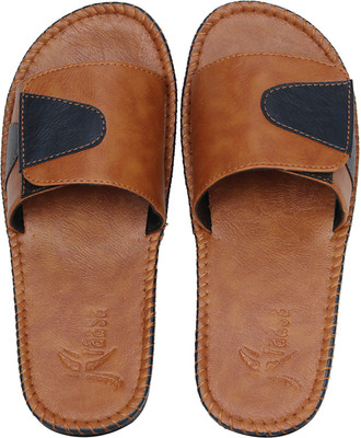 

Kraasa Men Tan::Black Sandals