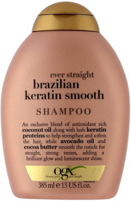 

OGX Brazillian Keratin Smooth Shampoo 385ml- keratin proteins to help strengthen and soften the hair(385 ml)