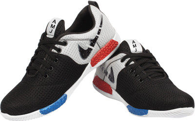 

AMJ Amj Black & Grey Mesh Casual Sneakers For Men Sneakers For Men(Black, Grey