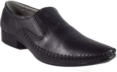 

MarcoUno BLACK FORMAL SHOES GENUINE LEATHER Slip On For Men(Black