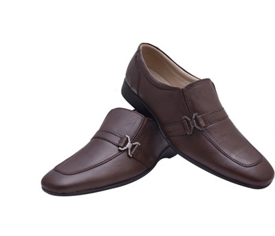

Enzo Cardini Enzo Cardini Men's Brown Original Leather Formal Shoes Slip On For Men(Brown