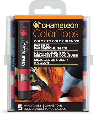 

Chameleon CT4511 Warm Tones Colour Tops Nib Sketch Pens(Set of 5, Multicolor)