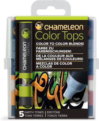 

Chameleon CT4503 Earth Tones Colour Tops Nib Sketch Pens(Set of 5, Multicolor)