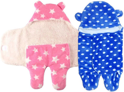 

Brandonn All season Use- Supersoft , Double Layered Premium Quality , Baby Wrapper Cum Baby carrier Bag Cum baby Blanket Pack Of 2 Sleeping Bag(Multicolor, Baby pink;royal blue