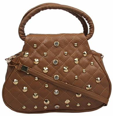 

SHIVSHAKTI Girls Casual Brown Genuine Leather Sling Bag