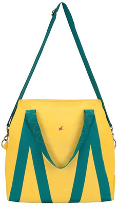 

Fastrack Women Casual Yellow Canvas Sling Bag