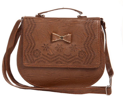 

Aliado Women Casual Brown Leatherette Sling Bag