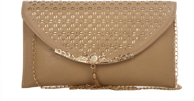 

Aliado Women Evening/Party Beige Leatherette Sling Bag