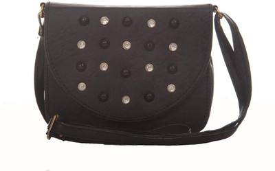 

Aliado Women Casual Black Leatherette Sling Bag