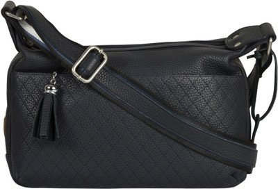 

R&L Women Casual Blue Genuine Leather Sling Bag