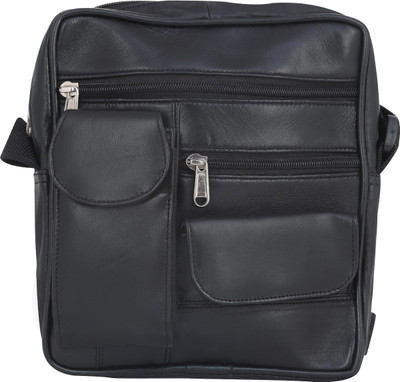 

Indian Fashion Men & Women Formal Black Genuine Leather Sling Bag