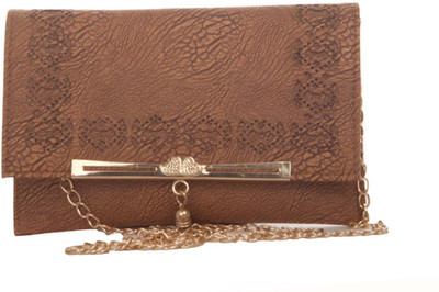 

Aliado Women Evening/Party Brown Leatherette Sling Bag