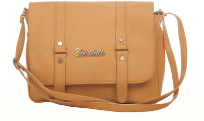 

Aliado Women Casual Yellow Leatherette Sling Bag