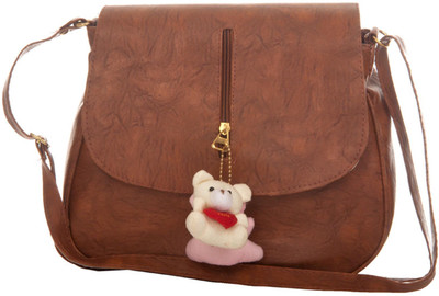 

Aliado Women Casual Brown Leatherette Sling Bag