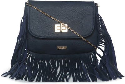 

Kazo Women Evening/Party Blue Genuine Leather Sling Bag