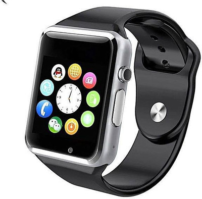 

MOBILE LINK SMART MOBILE WATCH SILVER Smartwatch(Black Strap FREE SIZE)