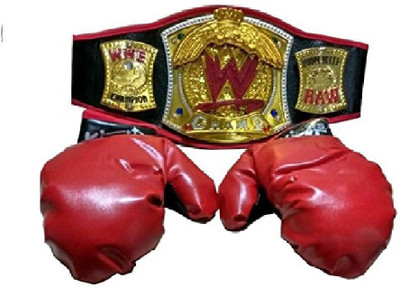 

Bubble Hut WWE Championship Belt And Boxing Gloves (, Black, Black;red