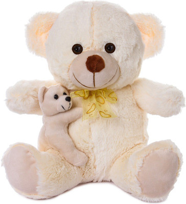 

ToynJoy Graceful Cream Mother Teddy Bear with Baby - 12 inch(Cream)