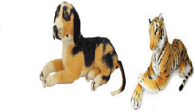 

Toy Galaxy Cute little Tigger and Dog Combo - 30 cm(Multicolor)