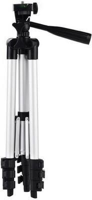 

Gentle E Kart ™ 3110 Lightweight Tripod with Adjustable-height legs Free Phone Holder with Bag Tripod Kit (Silver, Supports Up to 1500 g) Tripod(Silver, Supports Up to 1500 g)