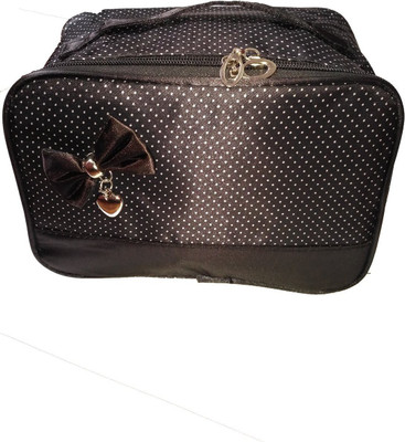 

Wonder Star Cosmetic Case cum Travel Organizer for Women Makeup, Jewellry, Travel Box Vanity Box(Black)
