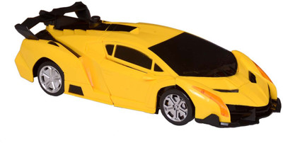 

Montez Transformation Robot Car Friction Toy With Light And Music(Yellow)