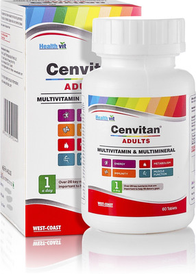

HealthVit Cenvitan Adults (Multivitamin & Multimineral) 60 Tablets.(60 mg)