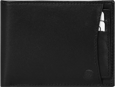 

SCHARF Men Black Genuine Leather Wallet(10 Card Slots)