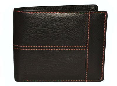 Ox Men Black Genuine Leather Wallet(9 Card Slots)