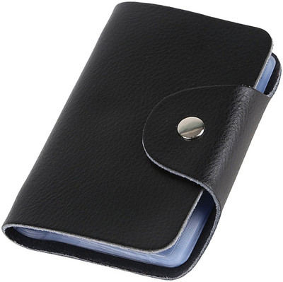 

Menzy Men Black Artificial Leather Card Holder(24 Card Slots)