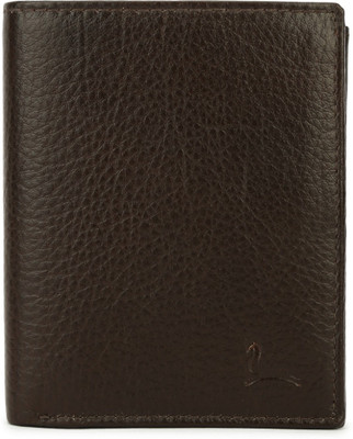 Pacific Gold Men Brown Genuine Leather Wallet(11 Card Slots)