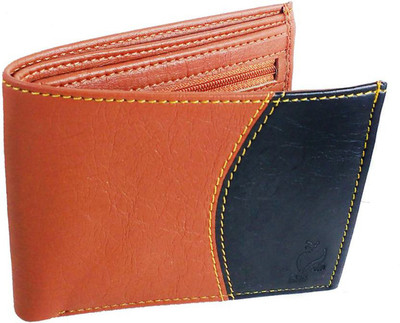 

White Bear Boys Tan, Black Artificial Leather Wallet(10 Card Slots)