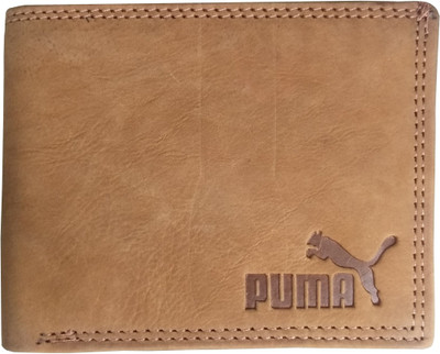 

Puma Men Khaki, Red, Brown, Multicolor Genuine Leather Wallet(4 Card Slots), Golden