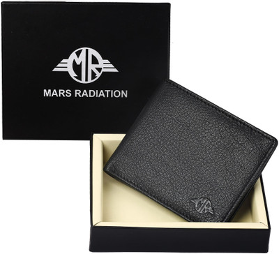 

Mars Radiation Men Black Genuine Leather Wallet(8 Card Slots)