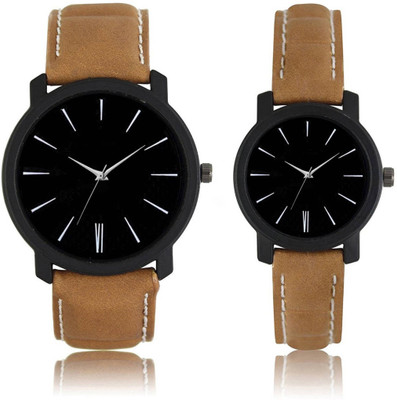 

FabSale Stylish New Designer Attractive Set Of Two Combo Pack For Men And Women Watch - For Couple