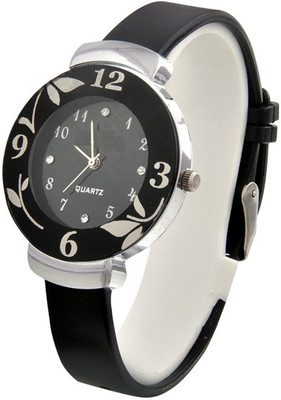 

MF Black Color Formal Latest Design Flower Look Women Watch - For Girls