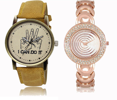 

FERRIZZO Couple Watch With New Look Designer Printed Dial LR 030 _ 202 Watch - For Men & Women