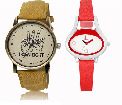 

FERRIZZO Couple Watch With New Look Designer Printed Dial LR 030 _ 206 Watch - For Men & Women