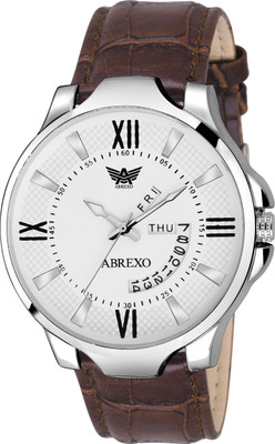 

Abrexo Abx-1165BRNWHT Day and Date Series Watch - For Men