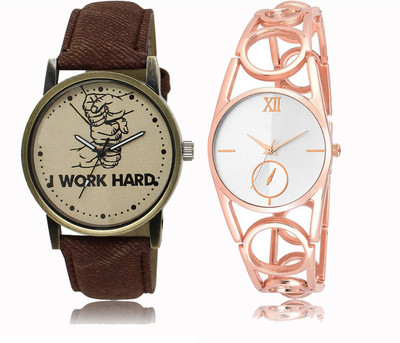 

FERRIZZO Couple Watch With New Look Designer Printed Dial LR 029 _ 213 Watch - For Men & Women