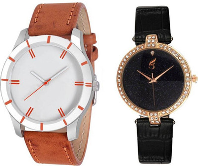 

Talgo RRWRINGMSHINGBK White Analogue Dial Brown Leather Belt And Black Shing Dial Black Leather belt ( COMBO OF 2 )Watch Watch - For Boys & Girls