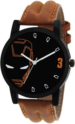 

FabSale Ironman Dial With Brown Leather Strap For Boys And Girls Watch - For Men & Women