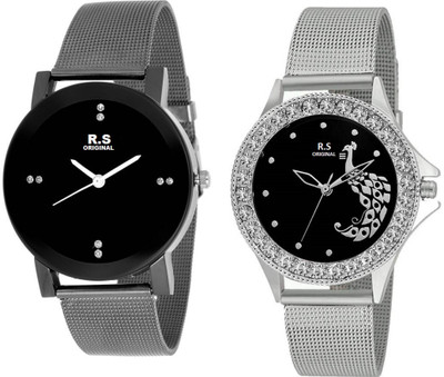 

R S Original RSO-2067 BASIC ANALOG BLACK WATCH FOR GIRLS Watch - For Couple