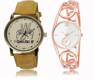 

FERRIZZO Couple Watch With New Look Designer Printed Dial LR 030 _ 213 Watch - For Men & Women