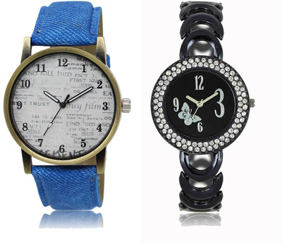 

FERRIZZO Couple Watch With New Look Designer Printed Dial LR 028 _ 201 Watch - For Men & Women
