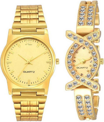 

Wanton W09-A04 golden new couple watch Watch - For Men & Women