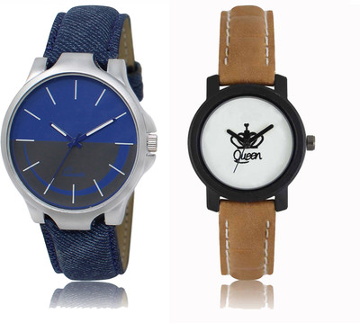 

FERRIZZO Couple Watch With New Look Designer Printed Dial LR 024 _ 209 Watch - For Men & Women